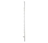 horizont piquets de clôture de pâturage en Plastique Blanc, Hauteur 138cm, 10 pièces, Pas Simple, Piquet en Plastique avec Oeillets pour Rubans, Cordes, Fils, piquets de clôture de pâturage