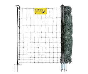 horizont strongLine Clôture pour chiens de 25m de long, 120cm de haut - 9 piquets en fibre de verre double pointe- électrifiable, clôture pour chiens camping