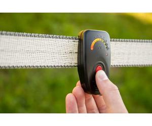 horizont Testeur de clôture « Farmer » - Affichage LED à 10 niveaux - 1000 à 10 000 V - Fonctionne avec piles - Petit et maniable - S'adapte à un porte-clés
