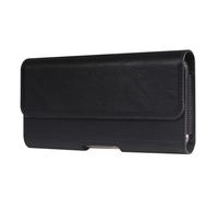 Horizonta Étui de téléphone portable avec clip ceinture en cuir PU pour iPhone 16 Pro Max, Samsung Galaxy A17 A16 A05 A06 A56 S25 Ultra Honor X6c Xiaomi POCO C75 (noir, XL)