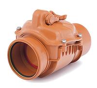 Karmat Clapet anti-retour horizontal PVC 110 mm pour eaux usées – chèque de vidange, remous empêché