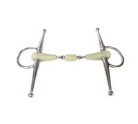 Mors aiguille pour cheval à joue pleine double joint apple flavour HORKA Argenté 13,5 cm