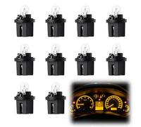 Horktrust 10x Ampoules LED T5 B8.5D 12V 2W pour Tableau de Bord Voiture, Lampes de Rechange pour Éclairage Intérieur, Console Centrale et Témoins de Contrôle - Blanc