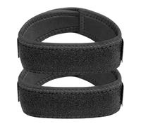 Horktrust 2 pièces Genouillère Rotulienne, Sangles Tendon Rotulien, Stabilisateur de tendon rotulien réglable, Genouillère réglable pour tendinite du genou et syndrome rotulien, noir