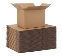 HORLIMER Boîte Carton d'expédition avec couvercle 20,3x15,2x15,2 cm Lot de 40, Carton de Livraison Pliable pour Expédition Postale, Courrier ou Cadeau, Marron