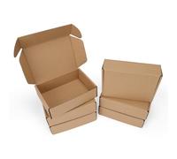 HORLIMER Lot de 6 Petite Boîte Carton d'expédition 17,8x12,7x5,1cm, Boîtes Postales pour l'emballage des Petites Entreprises, Carton de Livraison Pliable pour Expédition Postale, Marron