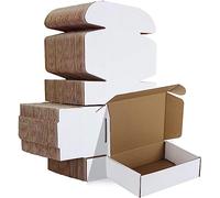 HORLIMER Petite Boîte Carton d'expédition 178x127x51mm Lot de 50, Carton de Livraison Pliable pour Expédition Postale, Courrier ou Cadeau, Blanc