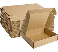 HORLIMER Petite Boîte Carton d'expédition 305x229x76MM Lot de 20, Carton de Livraison Pliable pour Expédition Postale, Courrier, Bougies ou Cadeau, Brun