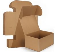 HORLIMER Petite Boîte d'expédition 30,5x22,9x15,3 cm Marron, Lot de 15 Boîte en Carton, idéales pour l'emballage et l'envoi postal, cadeaux, pliables