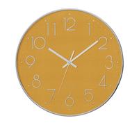 HORLOGE 30 cm MÉTAL JAUNE ROND DORÉ Laure