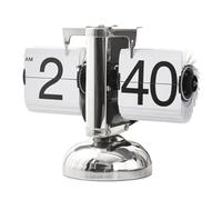 Horloge à Bascule, Mini Horloge rétro, Horloge de Bureau à Bascule Automatique, Calendrier numérique, Horloge de Bureau Cool, Horloge mécanique pour la décoration de Bureau à (Blanc)