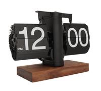 Horloge à bascule - MXZZAND - Retro Flip Clock - Vintage - Noir - 14 cm x 20,5 cm