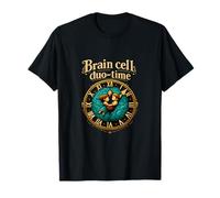 Horloge à cellules cérébrales Duo-Time Couples One Brain Cell Clock Art T-Shirt
