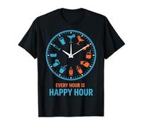Horloge à Cocktail « Every Hour is Happy Hour » T-Shirt