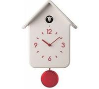 Guzzini Horloge à coucou 16860211 – 30 cm, silencieuse la nuit, blanc