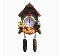 Horloge à coucou 3D avec aimant de réfrigérateur - Souvenir de voyage - Décoration de réfrigérateur - Horloge électronique en résine - Artisanat