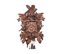 Horloge à Coucou Allemande 46cm Enfants Bois Noble sculpté | Spectaculaire, Finitions de haute qualité, Bois naturel