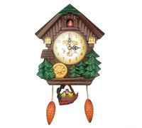 Horloge à coucou avec cadran, horloge à coucou moderne avec pendule, horloge murale, horloge murale moderne pour décoration d'intérieur, 4 piles AA non incluses, pas de chronométrage la nuit, 32 x