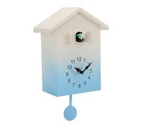 Horloge à coucou avec pendule, 8,1 x 4,1 x 15 po, motif nichoir (Bleue) | Horloge sonore à coucou moderne, avec carillon horaire réglable et arrêt automatique de nuit