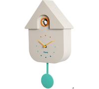 Fisura - Horloge à Coucou Blanc avec Cadran Multicolore. Coucou Murale. Pendule Murale Originale. 3 Piles AA Non incluses. 21,5x8x41,5. Plastique ABS.