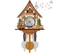 Horloge à Coucou, charmantes horloges à Coucou pour Mur avec Pendule 9 x 5 x 2, Horloge Murale Antique pour Salon, Bureau et Chambre d'enfant, Oiseau Qui Chante l'heure