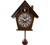 Horloge à Coucou,Horloge à Coucou Moderne De Style Chalet,Horloge Murale à Quartz Pendule Suspendue, E