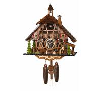 Horloge à coucou Maison de la Forêt-Noire avec déchiqueteuse à bois mobile