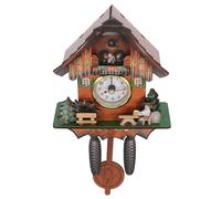 Horloge à Coucou Murale en Bois, Pendule Quartz Silencieuse Vintage | Décor Chalet Rétro, pour Chambre et Couloir, Mouvement Précis, Fixation Murale, Charme Rustique
