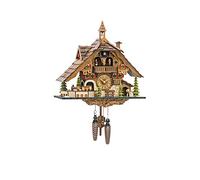 Horloge à Coucou Quartz en Forme de Maison de la forêt Noire avec Train en Mouvement - Horloge Musicale en 48110 QMT