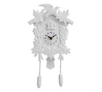 Horloge à coucou qui carillon à chaque heure pour enfants (T52 Blanc)