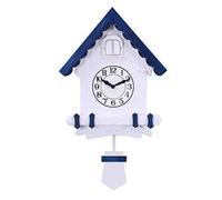 Horloge à coucou traditionnelle de la Forêt-Noire, horloge à pendule rétro, décoration murale, horloge à coucou murale, art mural, décoration pour salon, cuisine ou bureau, C, B - Taille unique