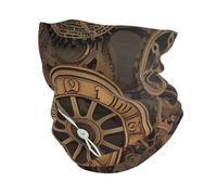 Horloge À Engrenages Steampunk Gaiter Douce Headwrap Anti-UV Écharpe Tube pour Homme Cyclisme Yoga 30X26Cm