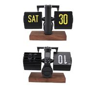 Horloge à Feuilleton, 2600mAh Mécanique Horloge Flip pour Le Salon (Black)