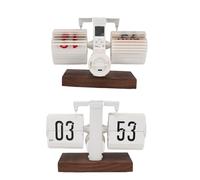 Horloge à Feuilleton, 2600mAh Mécanique Horloge Flip pour Le Salon (White)