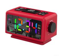Horloge à grand écran RVB au design sophistiqué offrant une intégration transparente dans les espaces de vie modernes (rouge)