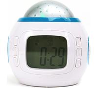 Horloge à lumière de projection Rétro-éclairage Fonction Snooze Sky Projector Réveil numérique avec musique Thermomètre Calendrier