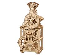 Horloge à moteur ? Maquette en bois mécanique à construire, style automobile brown TU