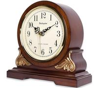 Horloge A Poser Anniversaire Horloge De Table Rétro en Bois Massif, Horloge De Salon De Style Européen, Horloge De Table De Chevet Rétro for Chambre À Coucher Horloge Retro