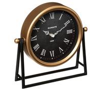 Atmosphera – Horloge à poser Luca – métal noir et doré 26x26 cm
