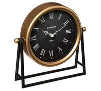 Atmosphera – Horloge à poser Luca – métal noir et doré 26x26 cm