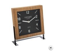 Atmosphera Créateur d'intérieur - Pendule à Poser Silencieuse "Pauline" 23cm Naturel Marron G