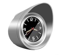 Horloge à quartz pour tableau de bord de voiture avec rétroéclairage lumineux, affichage 3 couleurs, décoration intérieure résistante aux chocs pour grille d'aération ou console, boîtier en acier