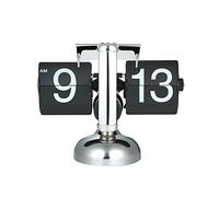 Horloge à quartz rétro à petite échelle en acier inoxydable pour salon, chambre à coucher, bureau