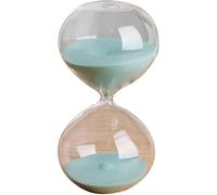Horloge à Sable, Minuterie à Sable, Minuterie 45/60 Minutes Minuterie à Sable Portable Grand Verre De Sable Coloré Sablier Minuterie en Verre Lisse Clair, 1 Green, 60 Minutes(14.5 * 7.5cm)