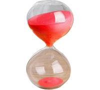 Horloge à Sable, Minuterie à Sable, Minuterie 45/60 Minutes Minuterie à Sable Portable Grand Verre De Sable Coloré Sablier Minuterie en Verre Lisse Clair, Red, 45 Minutes(14.5 * 7.5cm)
