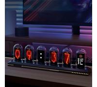 Horloge à tube numérique rétro à monter soi-même, éclairage RVB Nixie, réveil électronique à LED pour bureau, étagère ou table de chevet (B)
