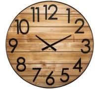 Horloge Abby en métal et bois D70 Atmosphera Naturel et noir G