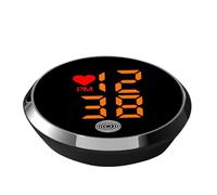 Horloge adhésive pour tableau de bord de voiture - Horloge numérique autocollante - Petit affichage de l'heure LED - Pour voiture, camion, moto, tableau de bord - Sortie d'air