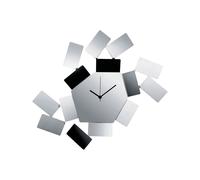 Alessi MT19 Horloge murale, Acier Inoxydable, Argent, 46 x 33.5 x 6 cm