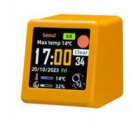 Horloge Alimentation USB-C Compacte, Jaune